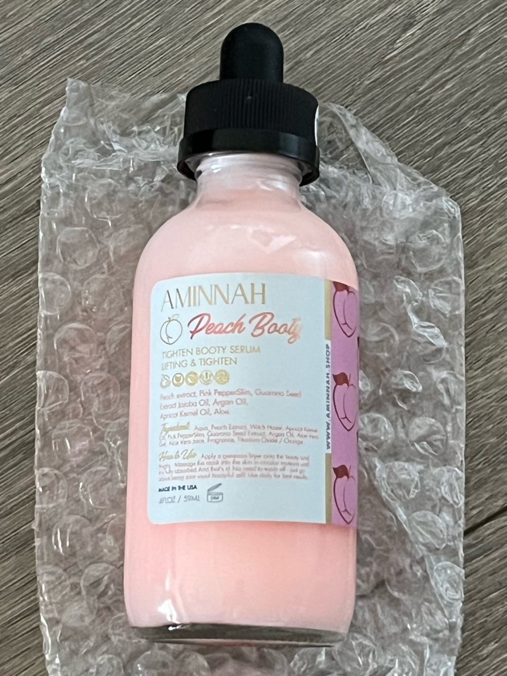 NWT Aminnah Peach Booty Tightening Body Serum